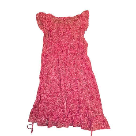 Betsey Johnson Red Rose Print Ruffle Babydoll Nightgown - Sheer Lingerie Dress S - Picture 6 of 8